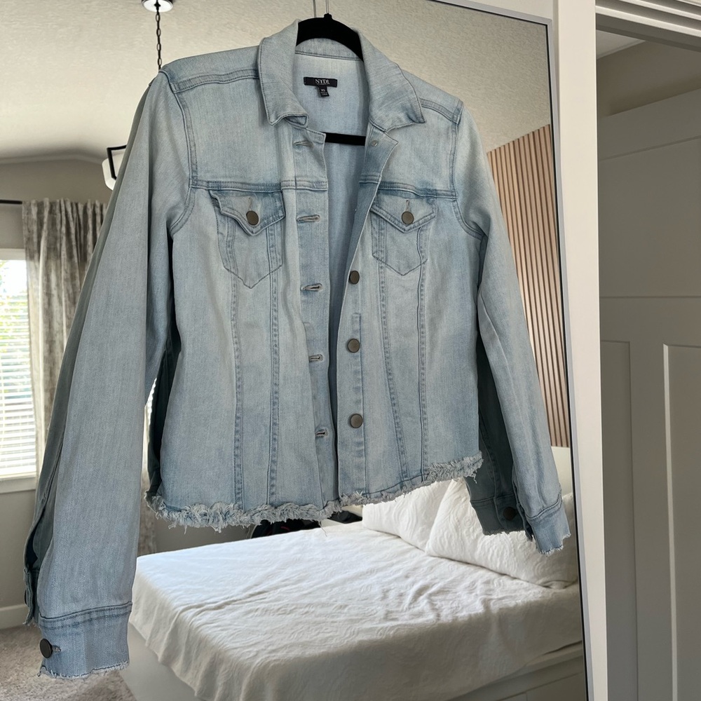 NYDJ Denim Jacket w/ Fray Hem